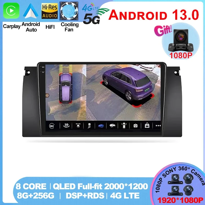 

For BMW E53 1999-2005 samochodowy AutoRadio multimedialny odtwarzacz wideo nawigacja GPS Carplay Android 12 nie 2din