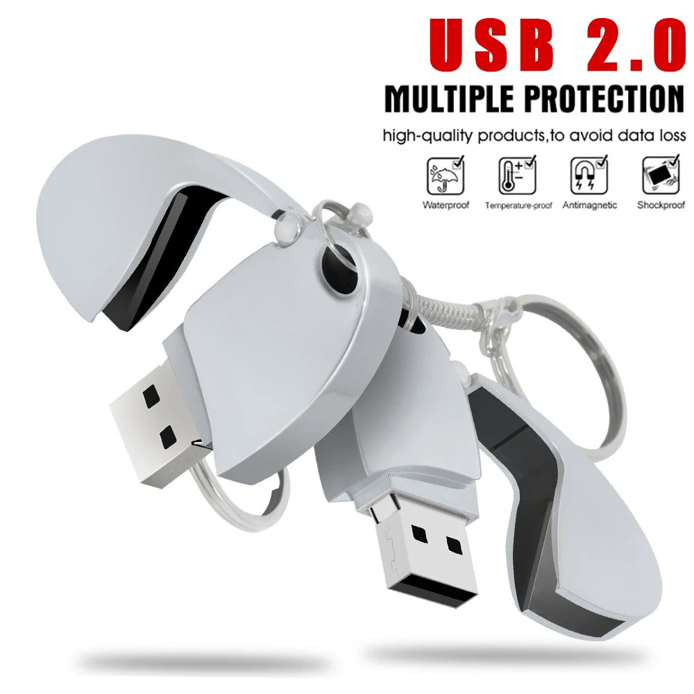 

Металлический флеш-накопитель USB 2,0, 64 ГБ, 128 ГБ