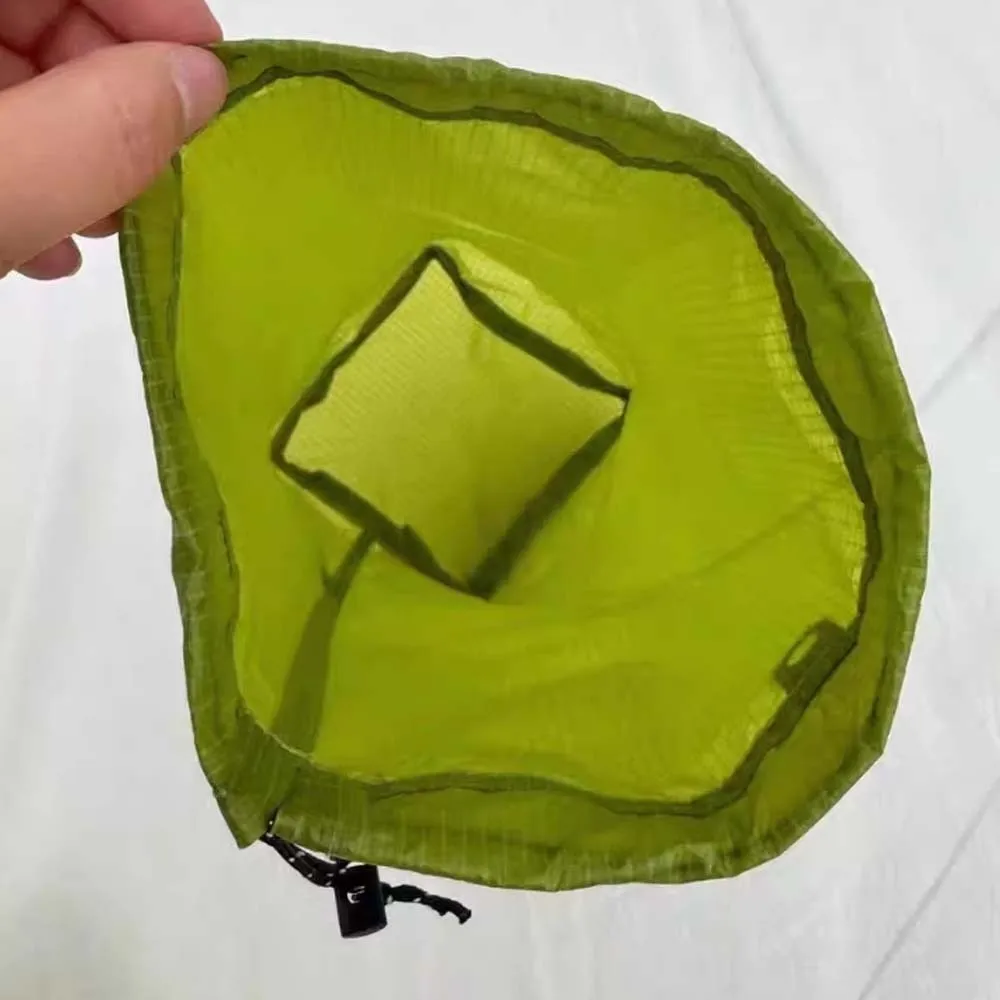 

Silicon Coated Nylon Slippers Storage Bag Solid Color Dust-proof Drawstring Shoes Bag Waterproof Bundle Pocket