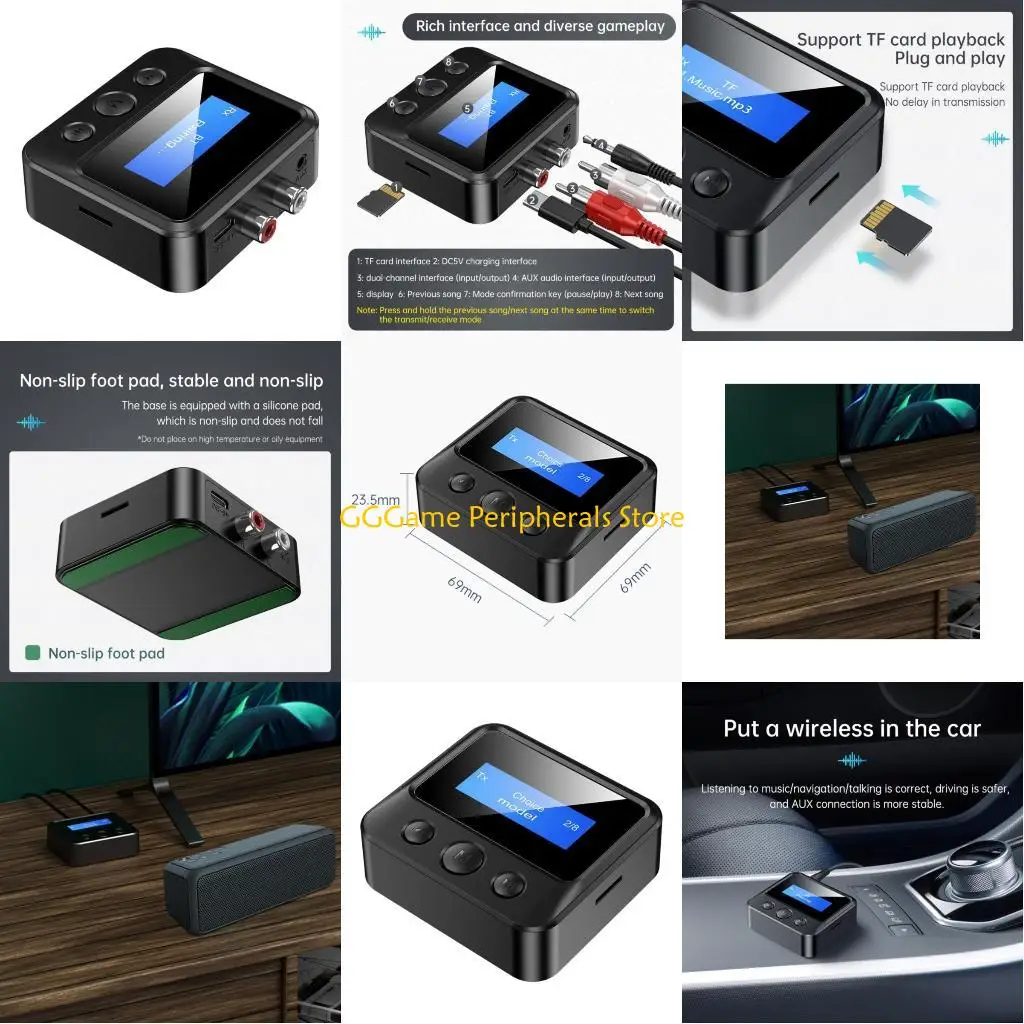 

U55B Low Latency Bluetooth-compatible Receiver Adapter for Clear Audios Transmission
