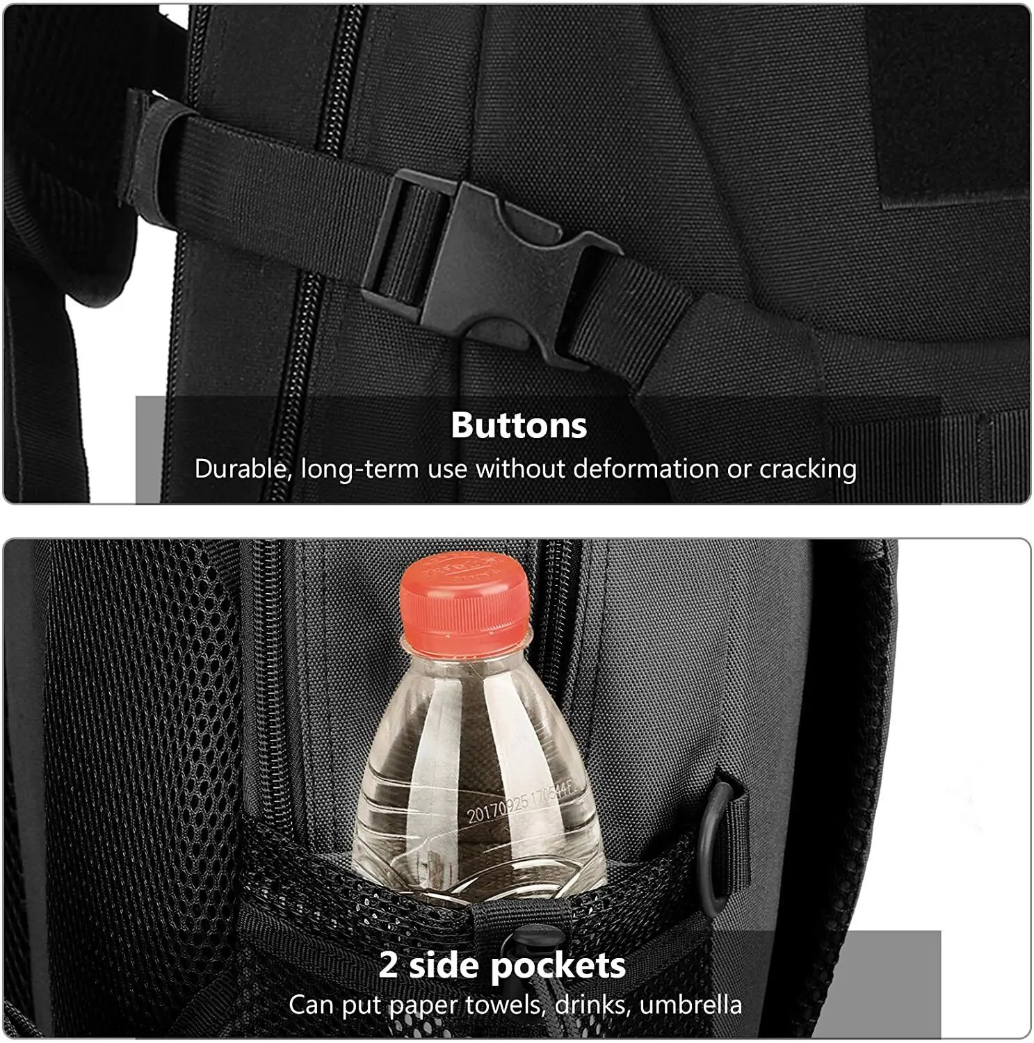 戦術的なバックパック男性ハイキングデイパックモールミリタリーリュックサック防水バッグ屋外防水登山ハイキングバッグ