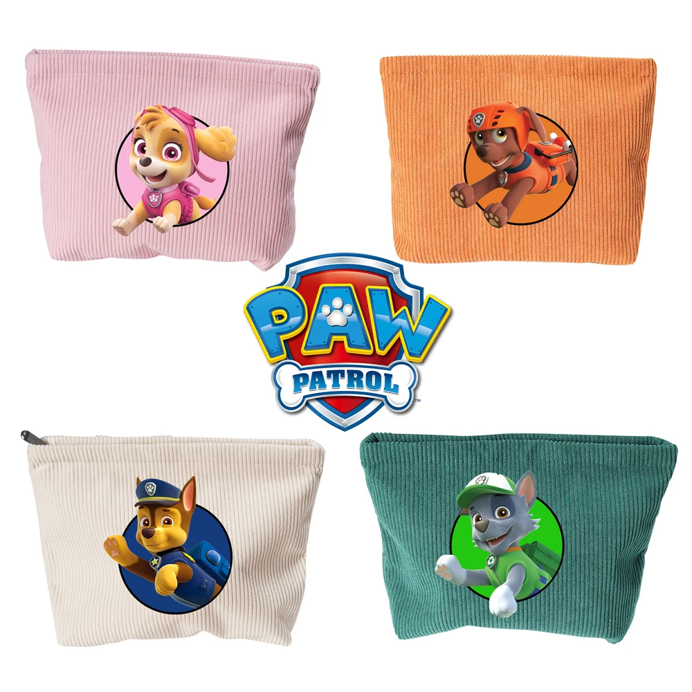 PAW Patrol Gifts Bag Cosmetic Bag Corduroy Makeup Pouch Storage Bag Cute Fashion Kawaii Coin Purse Birthday Christmas Gifts