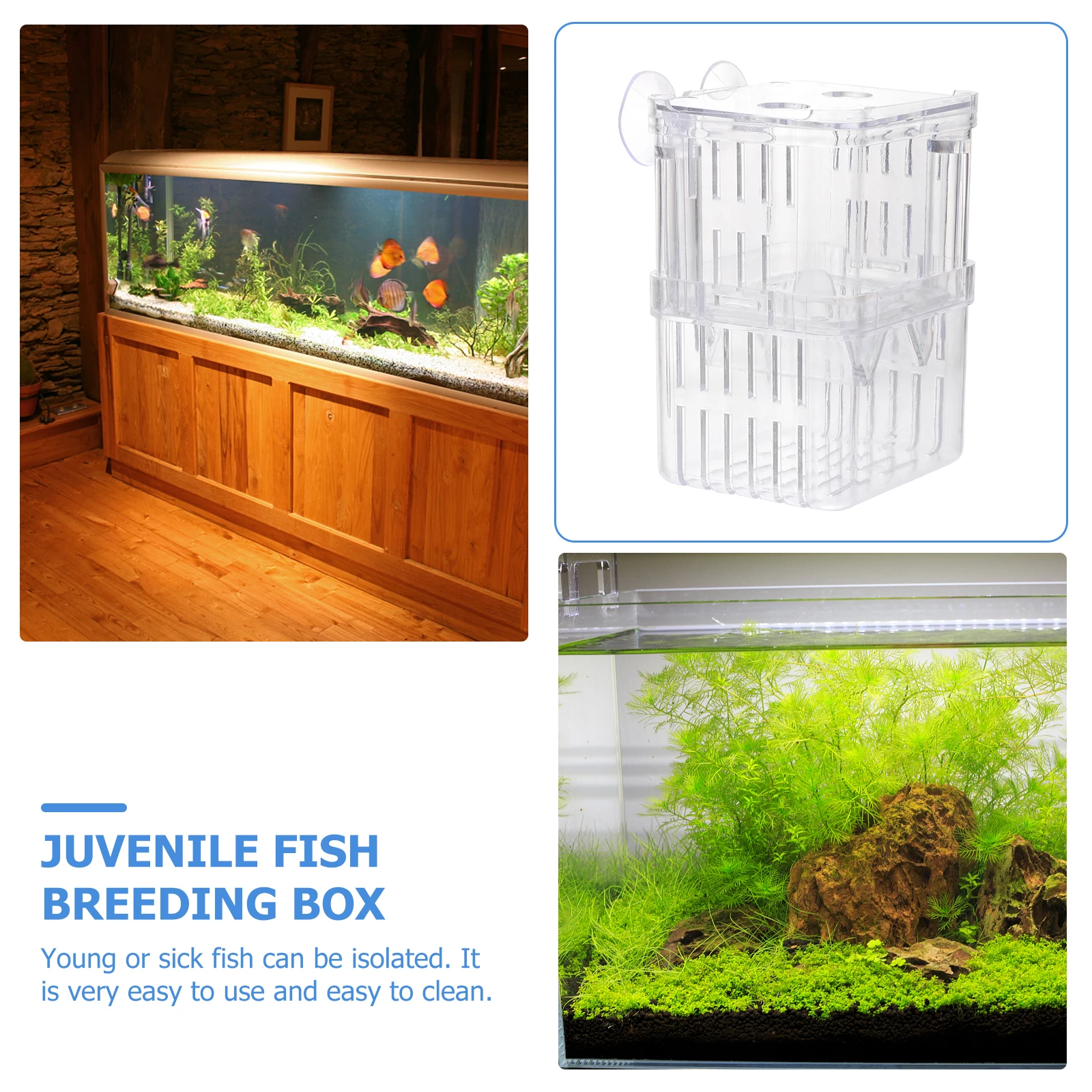 

3 Pcs Fish Breeding Box Isolation Container Hatchery Incubator Tank Aquarium Juvenile Case Baby Newborn Protection Pet Supplies