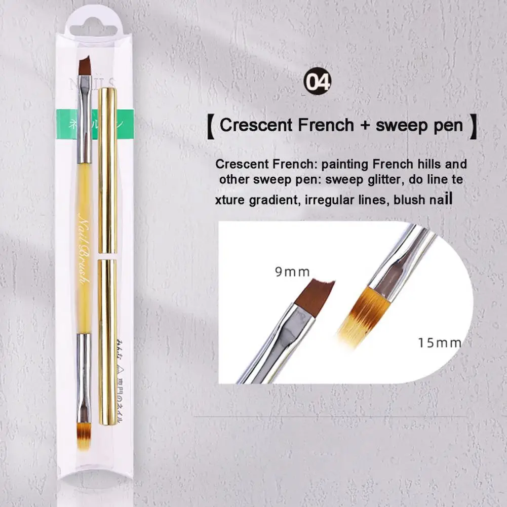 Nail Drawing Pen  Durable Stylish Appearance Versatile  Round Flat Painting Drawing Liner Home Use