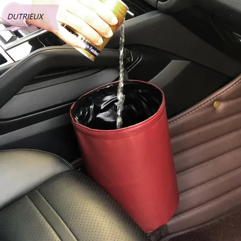 

Car Storage Basket Folding Rubbish Container For Waste Organizer Holder Waterproof Garbage Can Trash Bin Folding