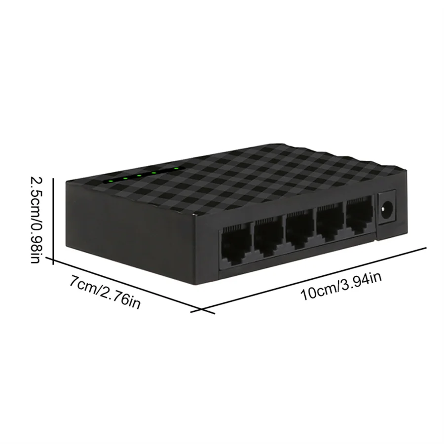 Interruptor de rede com 5 portas, 10/100/1000mbps, interruptor rápido ethernet