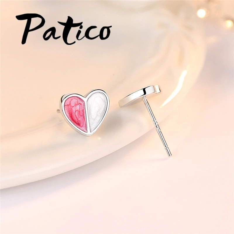 تعزيز كبير نمط جديد القلب وأقراط للنساء حقيقية 925 فضة أقراط مُزينة بحُلي مجوهرات الأزياء بالجملة