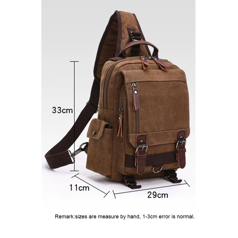 2023 Fashion Canvas Outdoor Travel Sports Cycling Mountain Climbing Crossbody Chest Bag Men's and Women's One Shoulder Backpack