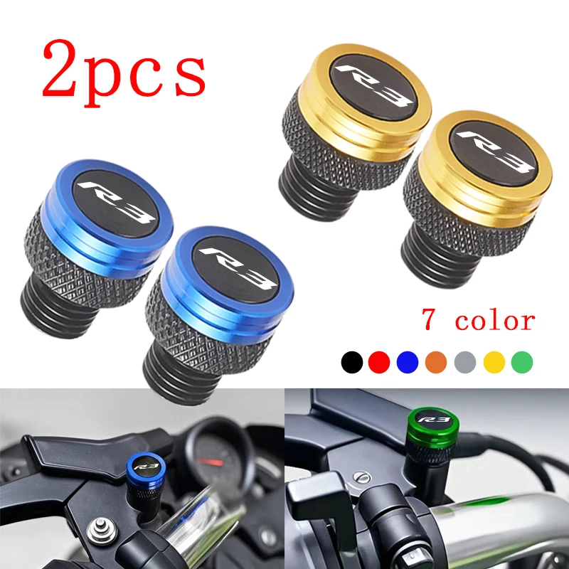

For Yamaha YZFR3 YZF R3 YZF-R3 Accessories M10*1.25 Motorcycle CNC Aluminum Mirror Hole Plugs Screws Bolts Cover Caps