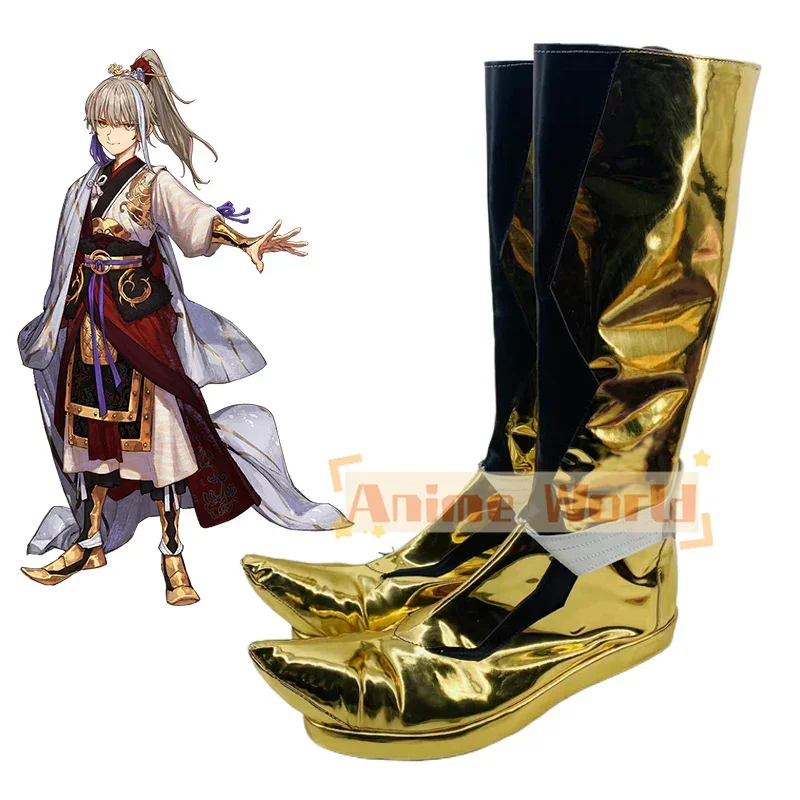 

Anime Fate Samurai Remnant Zhou Yu Shoes Cosplay Shoes Boots Custom-Made Halloween Carnival Party Props