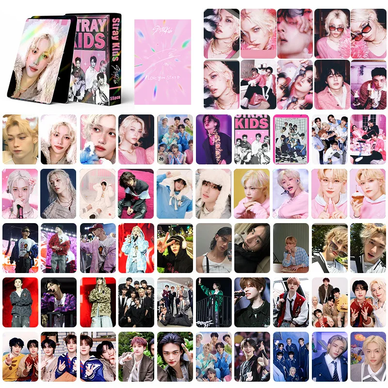 

55 новых лазерных карт Stray Kids, альбомные карты DO IT, товары знаменитостей, карты ЛОМО, товары знаменитостей Skzoo