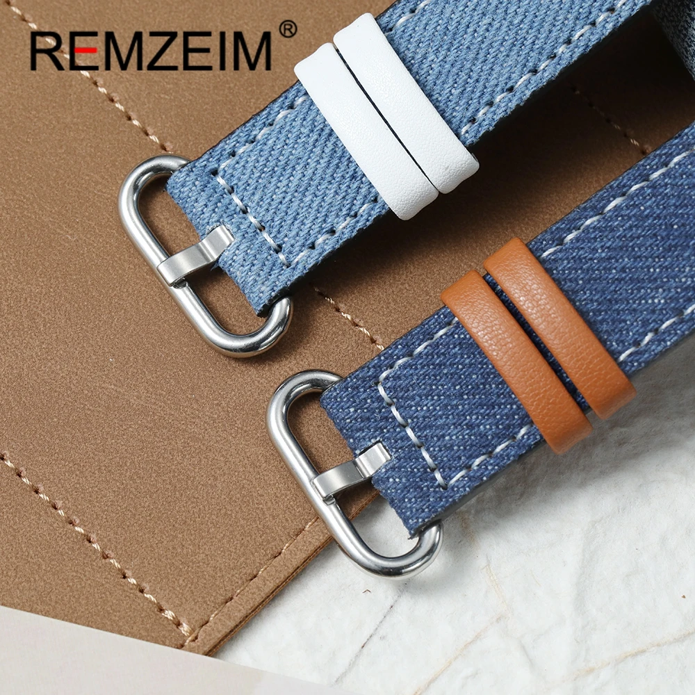 كاوبوي قماش حزام لساعة أبل 1-10 الترا SE 2 عادية المعصم الفرقة ل Iwatch 38 مللي متر 40 مللي متر 41 مللي متر 42 مللي متر 44 مللي متر 45 مللي متر 46 مللي متر 49 مللي متر