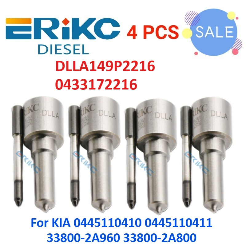 

Форсунка топливной форсунки DLLA149P2216 0433172216, дизельный распылитель для KIA 0445110410 0445110411 33800-2A960 33800-2A800