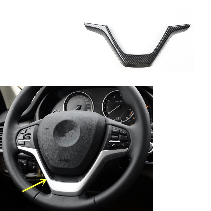 For BMW X5 F15 2014-2018 Right Hand Drive Plastic Carbon Fiber Style Decorative Accessory Car Interior Gear Door Trims Stickers image 3