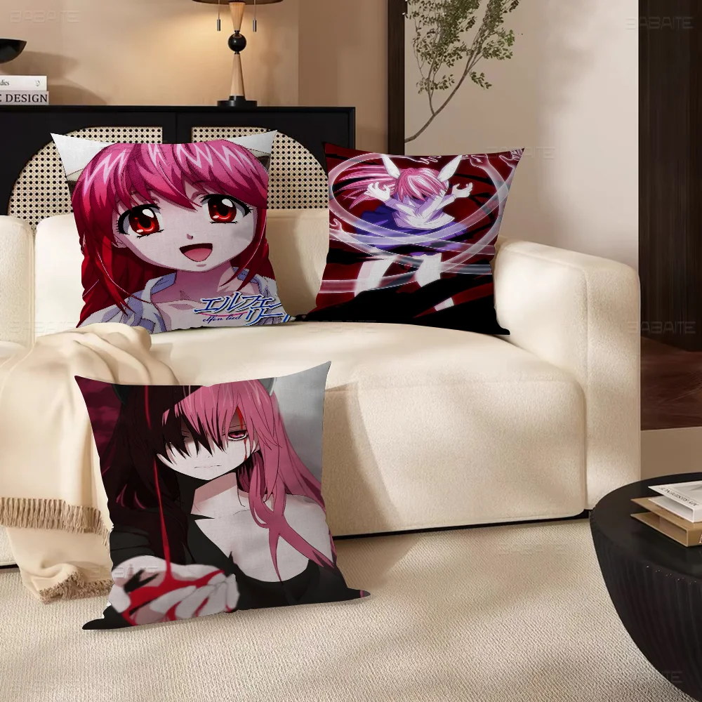 E-Elfen Comic L-Lied Pillowcase Toon Gift Cushion Cover Bedroom Home Sofa Chair Seat Decor Pillow Case