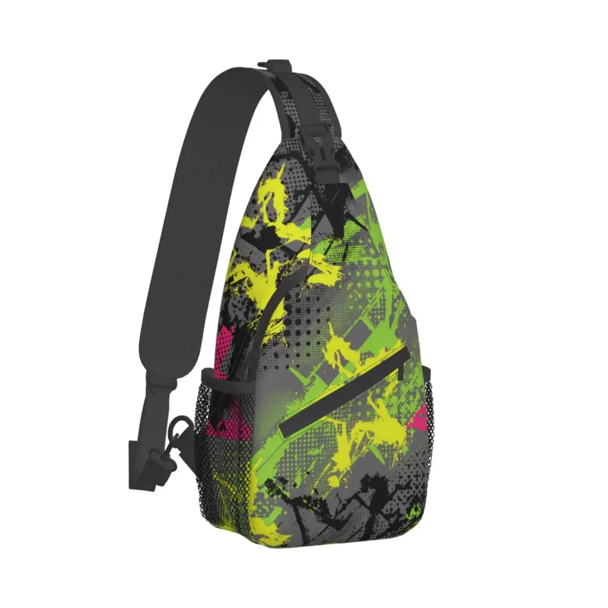 

Neon Pattern Crossbody Bag Sports Graffiti Style With Style Chest Bag Unisex Women Man Fashion Shoulder Backpacks Travel