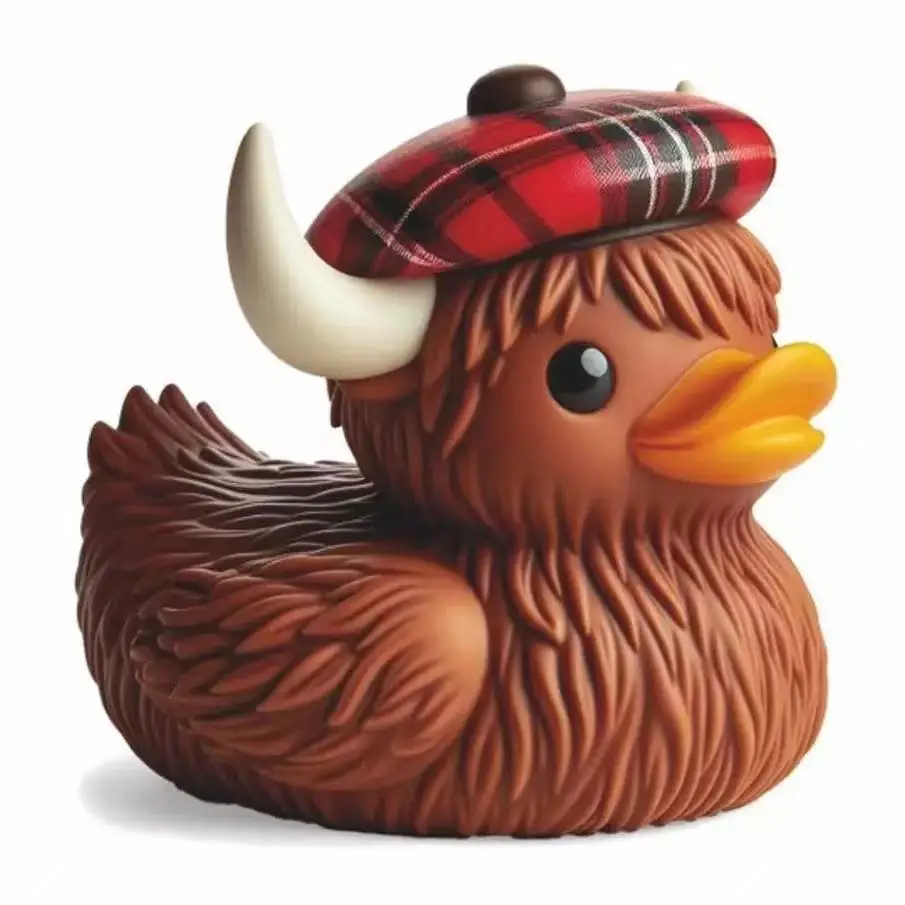 

Highland Cow Duck Resin Animal American Country Style