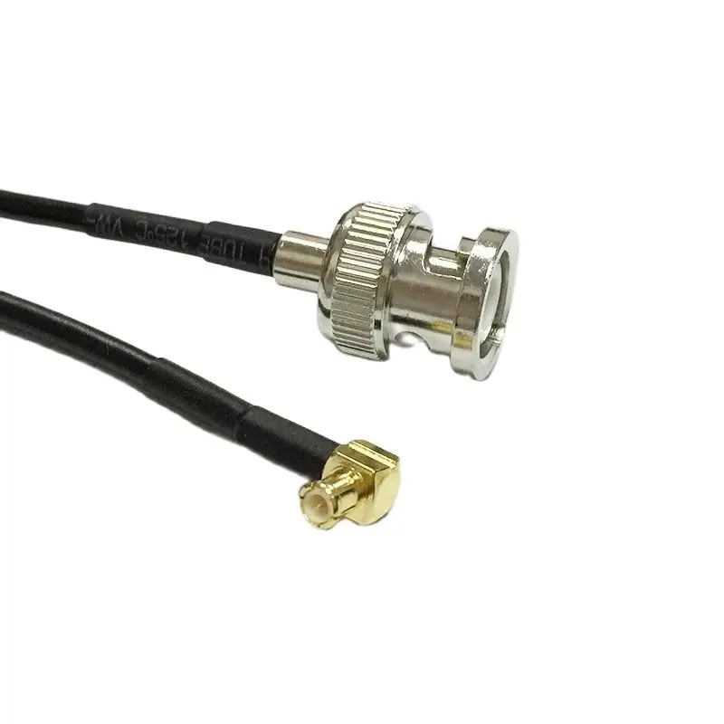 

New BNC Male Switch MCX Plug Right Angle RG174 Cable Adapter 20CM 8" for WIFI Antenna