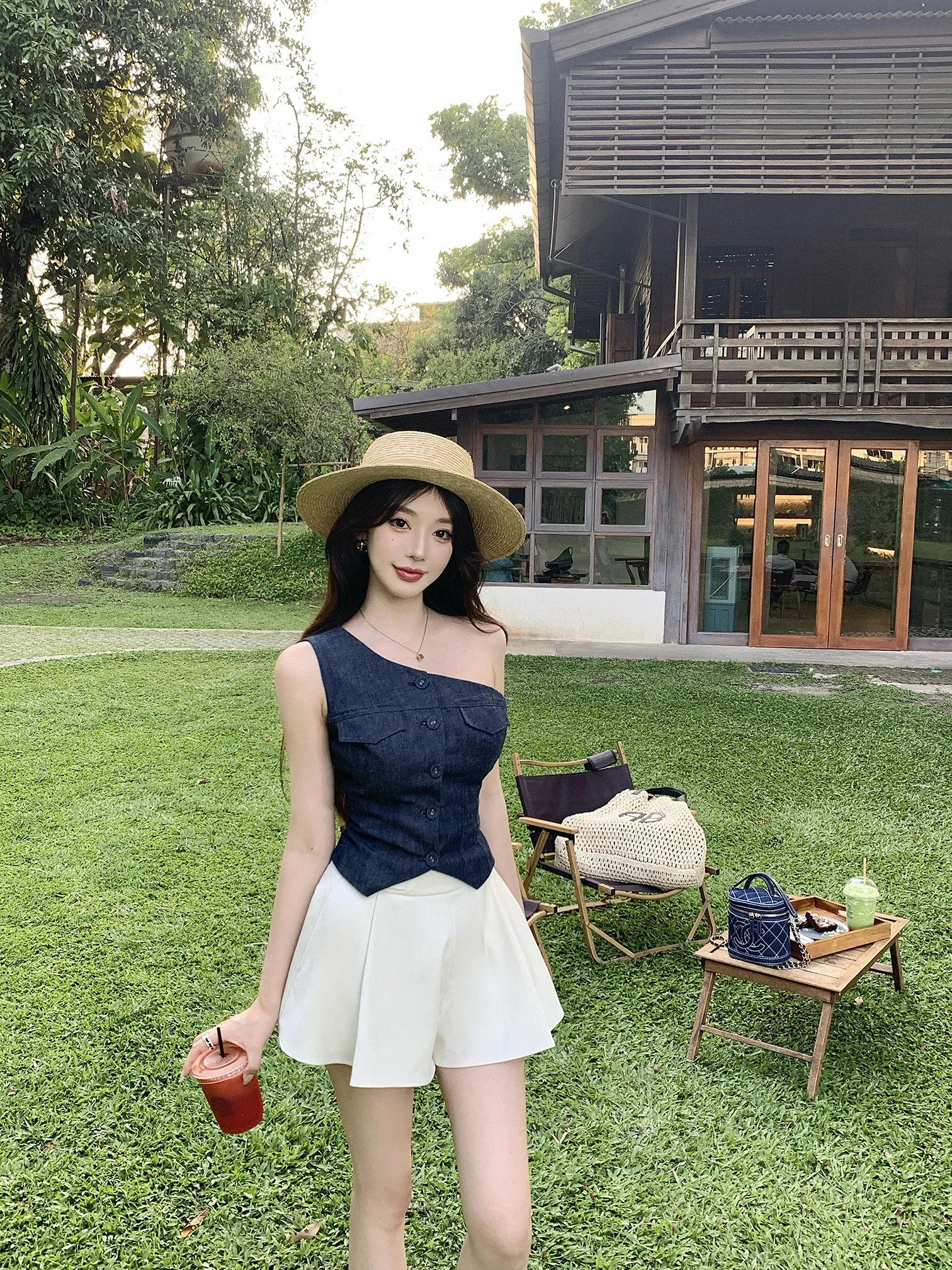 

Limited Edition Soft Skirt Pants Princ Sle A-Line Hem Wool ort Pants Massive Meat Hiding Casual Trousers