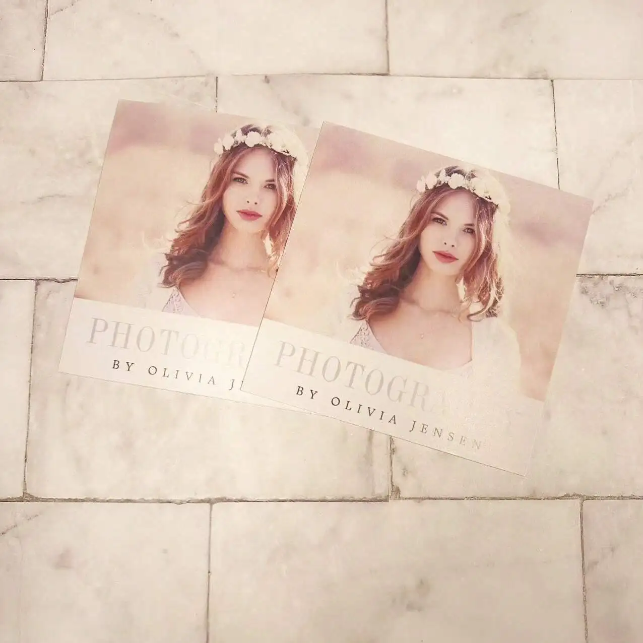 Cartões fotográficos quadrados personalizados com texto, papel com acabamento fosco personalizado para obrigado, casamento, logotipo ou imagem personalizada