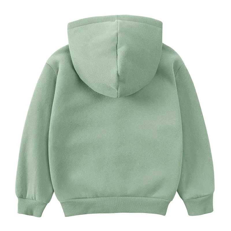 Kids Winter Outerwear Fleece Warm Thick Zipper Hoodies for Boys Casual Sport Girl Tops Clothes 2-12 Years Teen School Sweatshirt