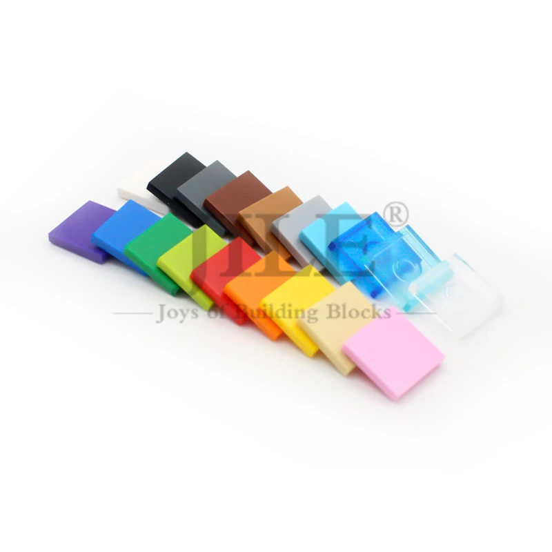 100 pçs moc diy blocos de construção figura tijolos clássicos telha 2x2 educacional criativo compatível com 3068 acessórios brinquedos