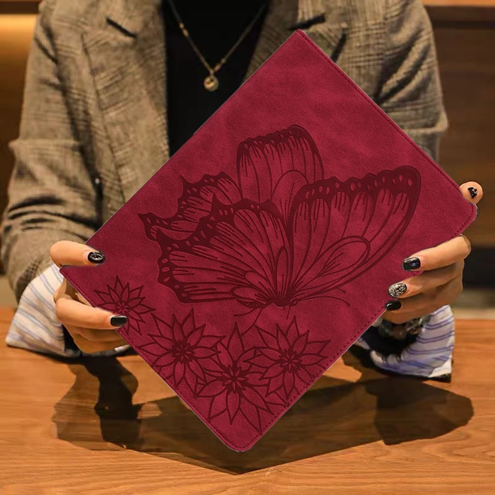 

For Samsung Galaxy Tab S5e 10.5 inch 2019 SM-T720 SM-T725 Case Retro Butterfly PU Leather Flip Shockproof Stand Tablet Cover