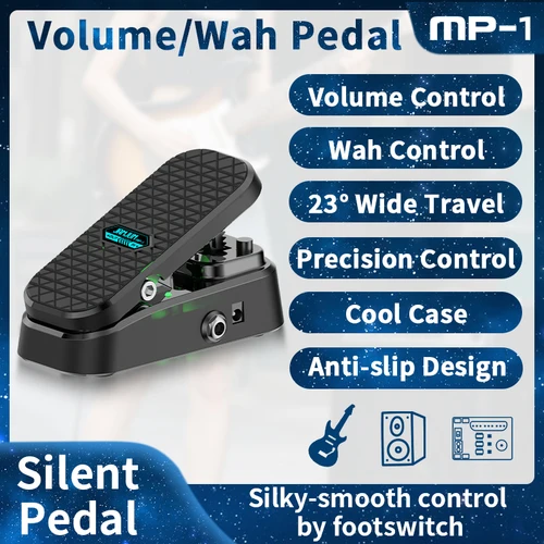 Imagen 1 del producto Pedal de volumen Wah con diapositiva silenciosa, diseño antideslizante y no requiere energía para efectos de amplificador de guitarra