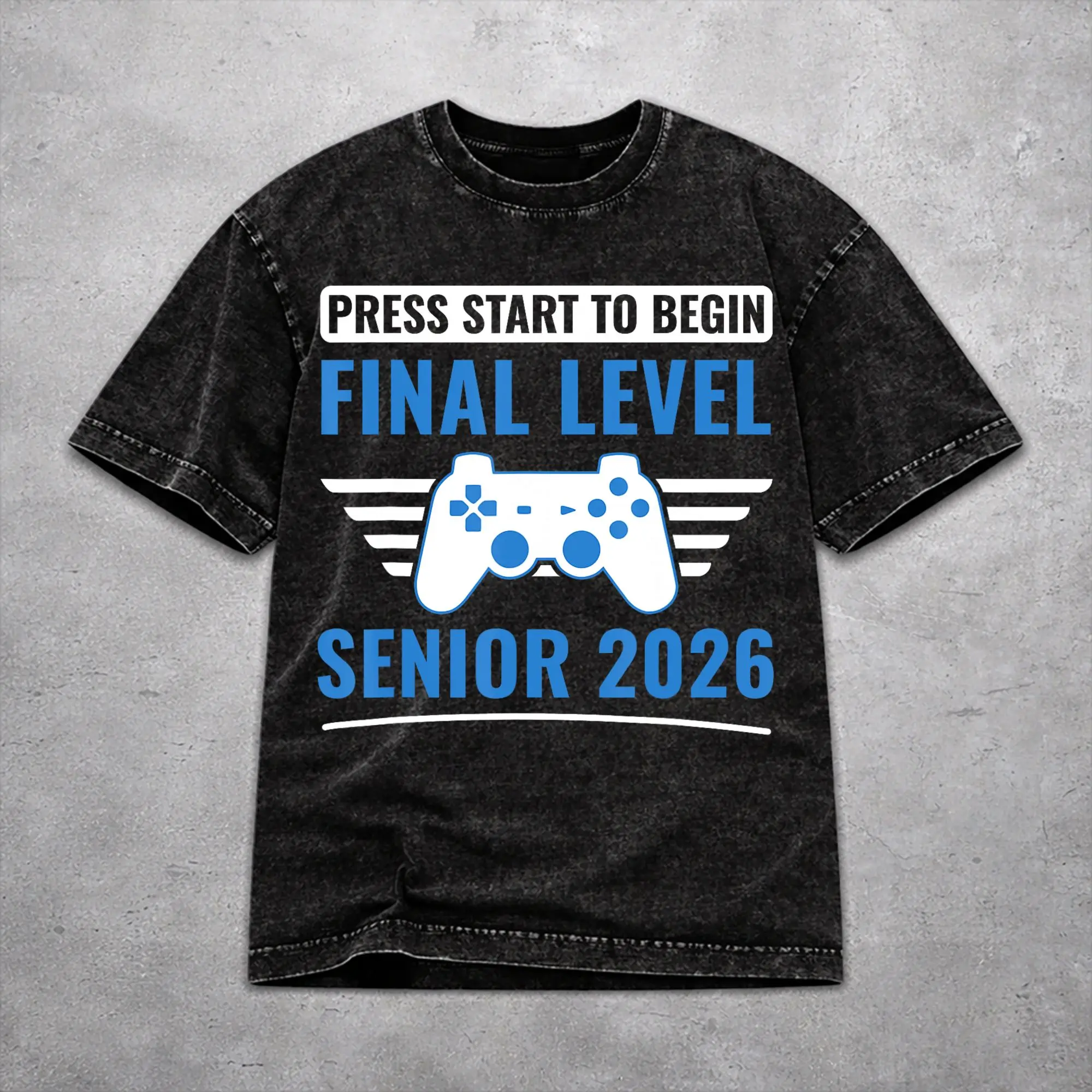 Class of 2026 Senior Graduation Shirt Washed Style For Men Women Cotton Tee Shirts Tops