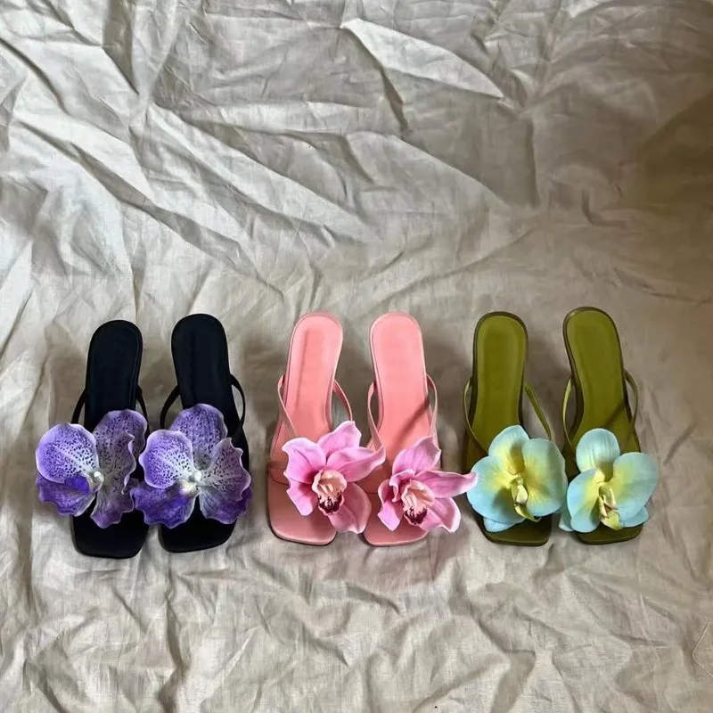 

2026 New Women's Shoes Fashion Flower High Heeled Sandals for Woman Exquisite Model Casual Shoes Designer Shoes Zapatos De Mujer