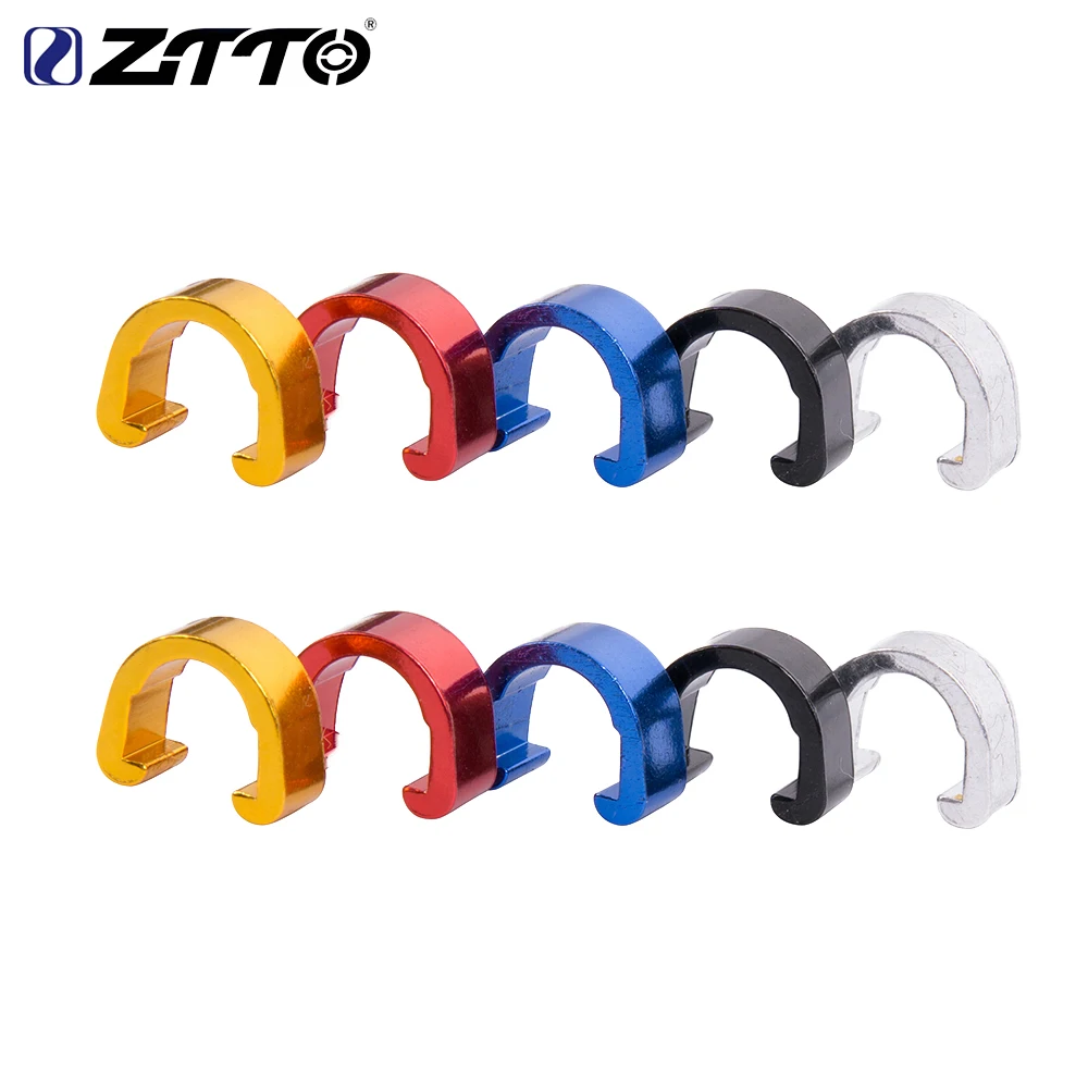 ZTTO 10Pcs Bicycle Brake Cable Shifter Line Buckle Tubing Cable C-Clip MTB Road Bike Frame Cable Lock Fixed Clamp Clips  Alloy