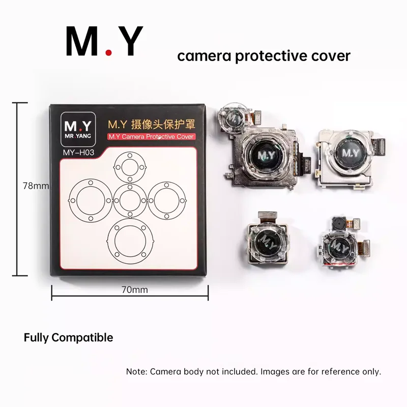 YCS MY-H03 Camera Lens Protective Cover Set 5 Size for All Mobile Phones Fully Compatible Anti Dust Anti Touch Cover Repair Tool