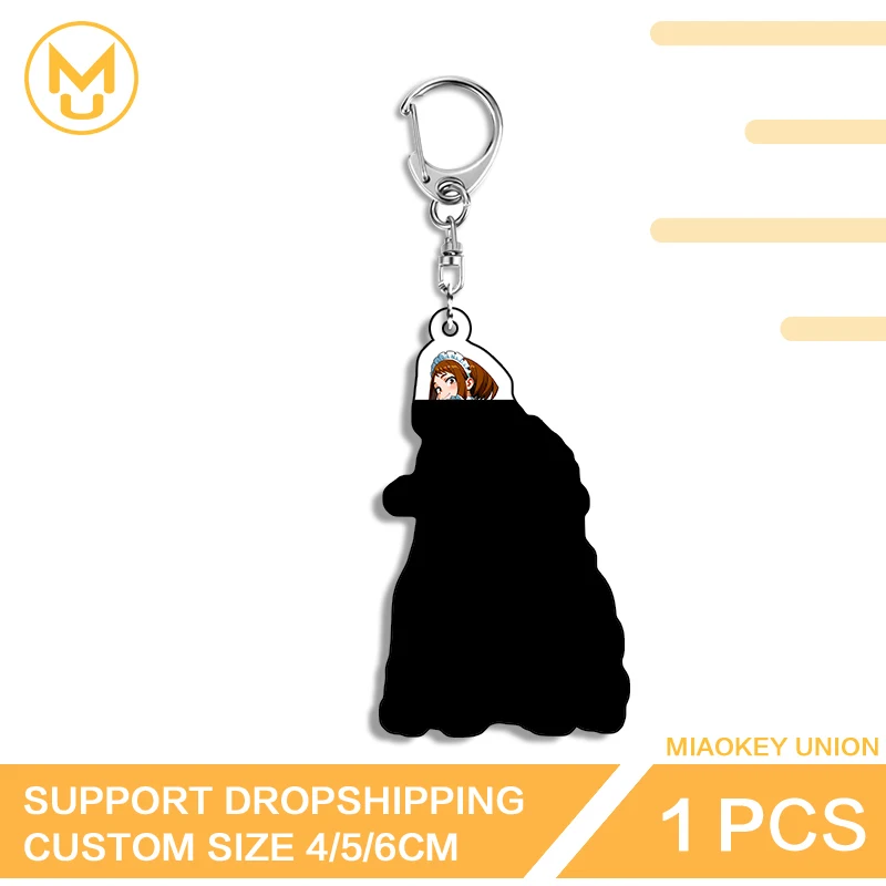 Ai Girl Pendant Keychain Toga Himiko Uraraka Ochako Military Keyring Advance Guard Lightweight Car Backpacks Accessories