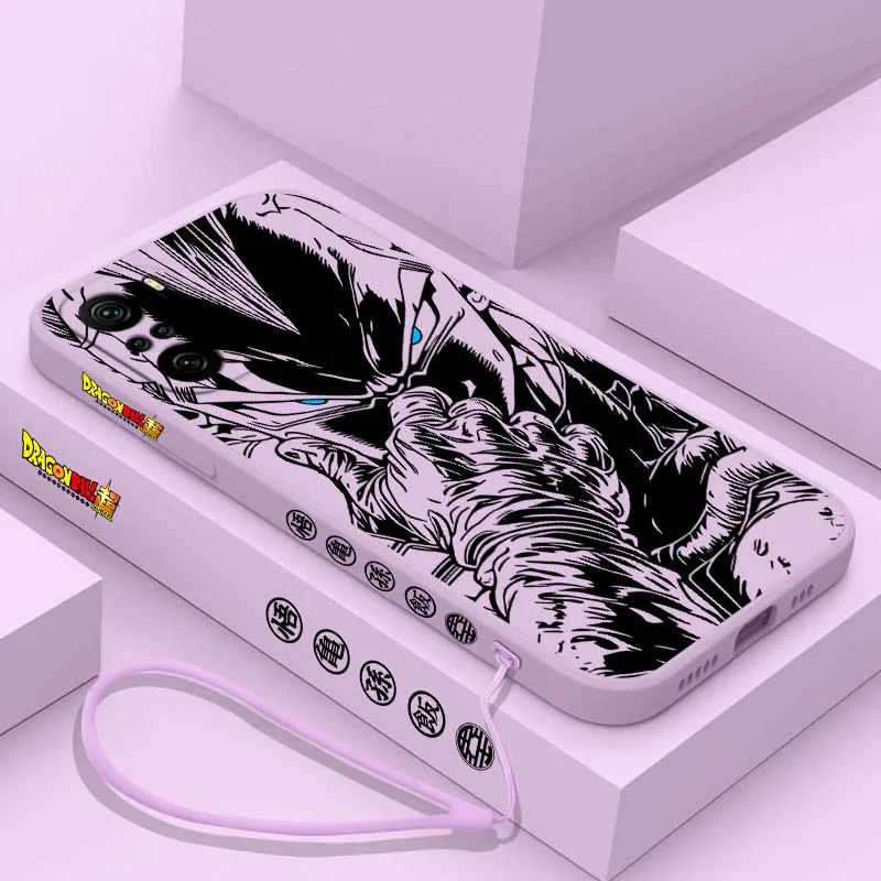 D-Dragon Ball Vegeta Art Cool For Xiaomi Redmi Note 14 13 12 11 10 9 8 Pro Plus 4G 5G Liquid Left Rope Phone case Cover
