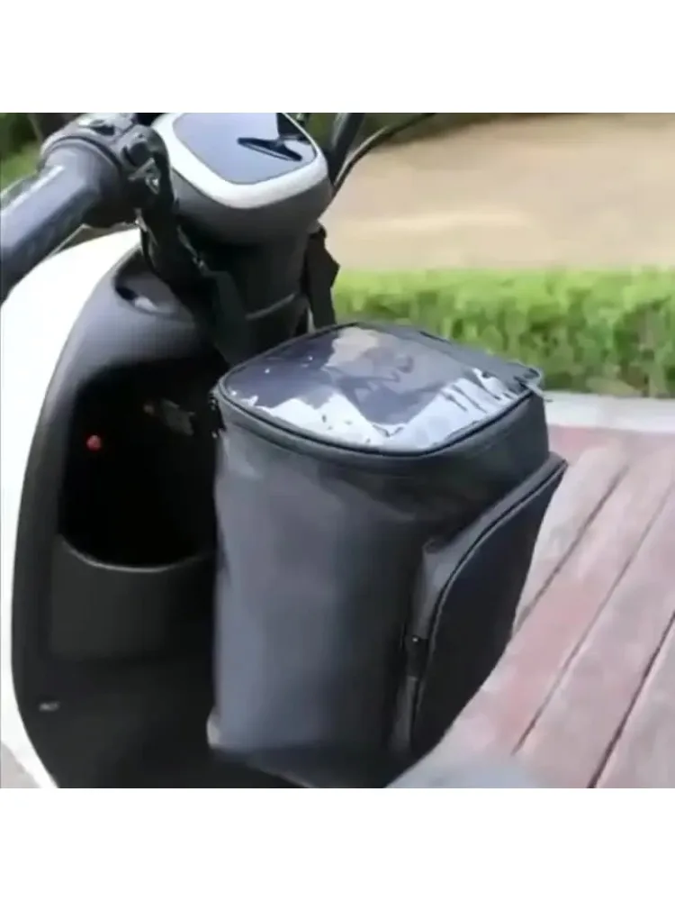 AliExpress NONE Electric Bike & Motorcycle Helmet Pouch, Large Capacity Front Bike Bag with Adjustable Shoulder Strap