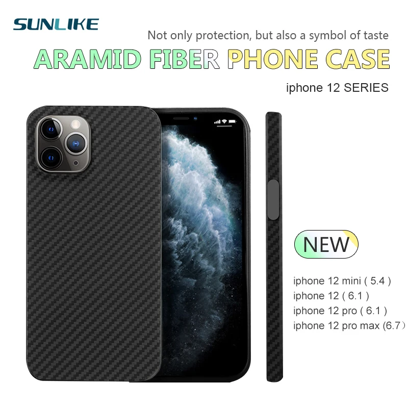 

Carbon Fiber Frotective Shell IPhone 12Mini 12pro 12Promax Protective Shell Matte Aramid Fiber Ultra-Thin Phone Cover