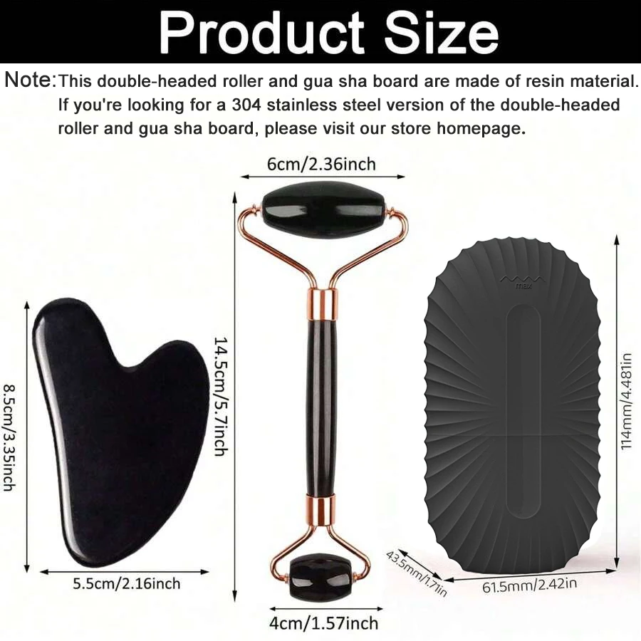 1/2/3pcs Ice Face Roller Facial Skincare Ice Roller Set,Facial Roller GuaSha FaceTool Set,Face Massage Roller Lifting Contouring