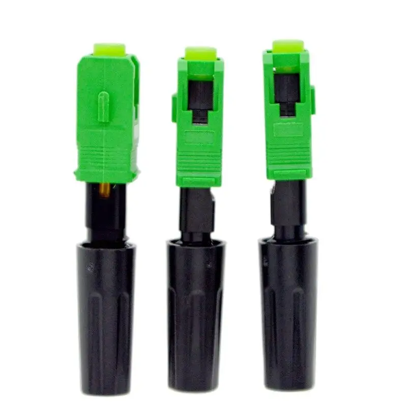 

New 50 pcs New SC/APC Optic Fiber Fast Connector FTTH Embedded Single Mode Carrier Grade Quick Connector Special Wholesale