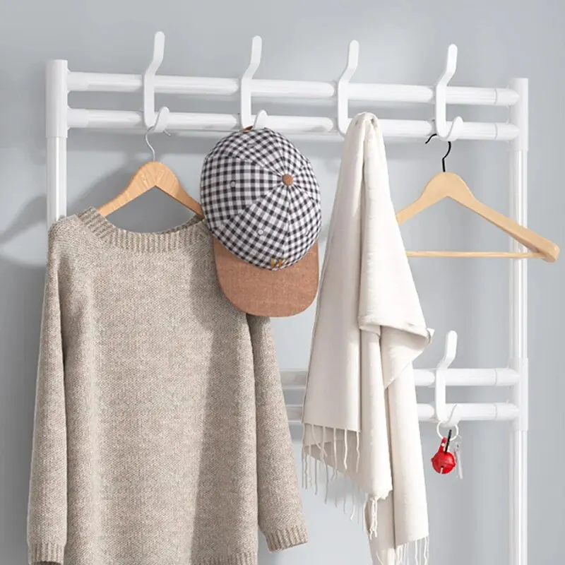 Coat Rack Bedroom Indoor Dormitory Hangers Household Simple Storage Rack Simple Landing Multi-functional Combination Shoe Rack