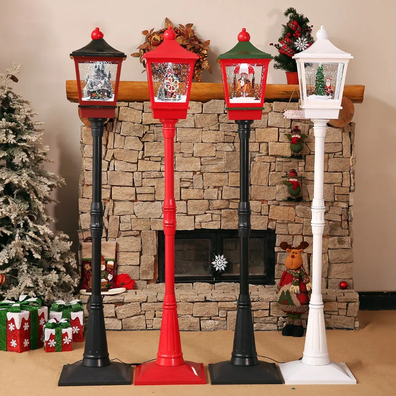 Christmas Decoration Electric Music Snow Street Lights Snow Lights Shopping Mall Window Home Living Room Scene Ornament