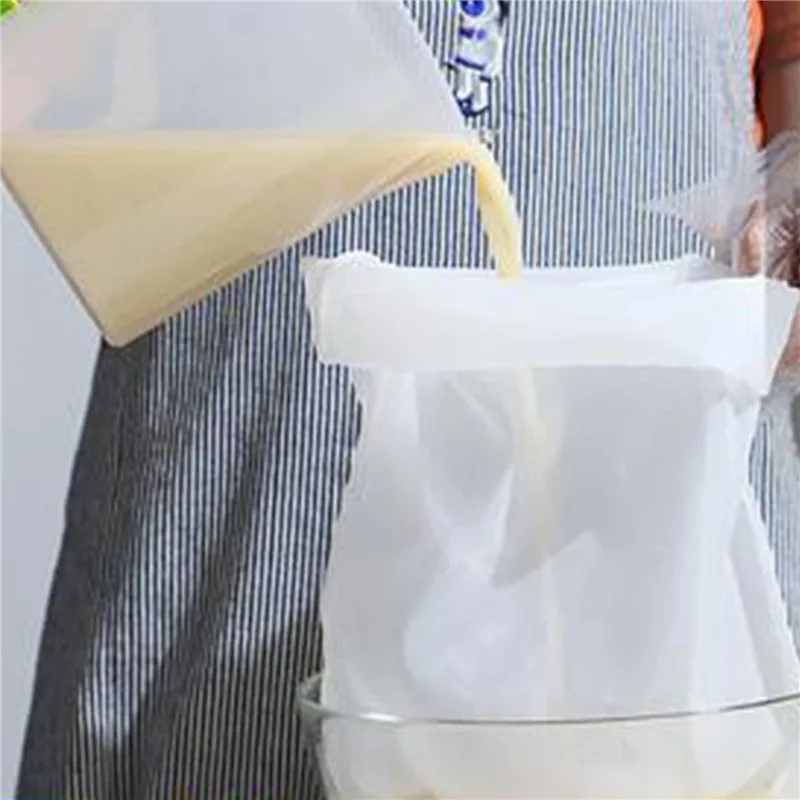 Tea Beer Milk Coffee Oil Filtration Strainer Mesh Kitchen Nylon Filter Fabric Bags Santa Claus Elk Snowman Wine Bottle Cover