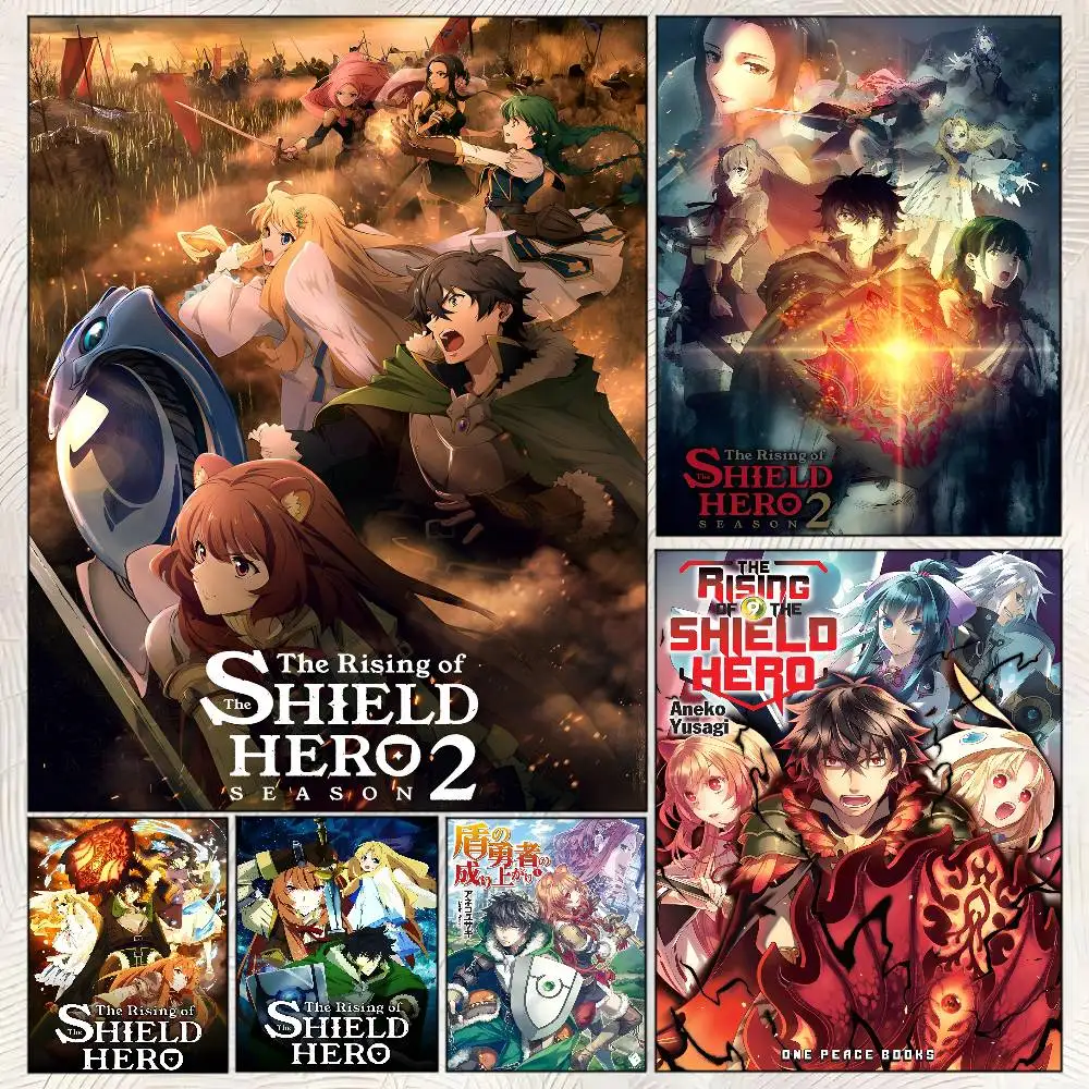 Cartoon The Rising Of The Shield Hero Poster Self-adhesive Art Room Entrance Restaurant Wall Decor Art Painting