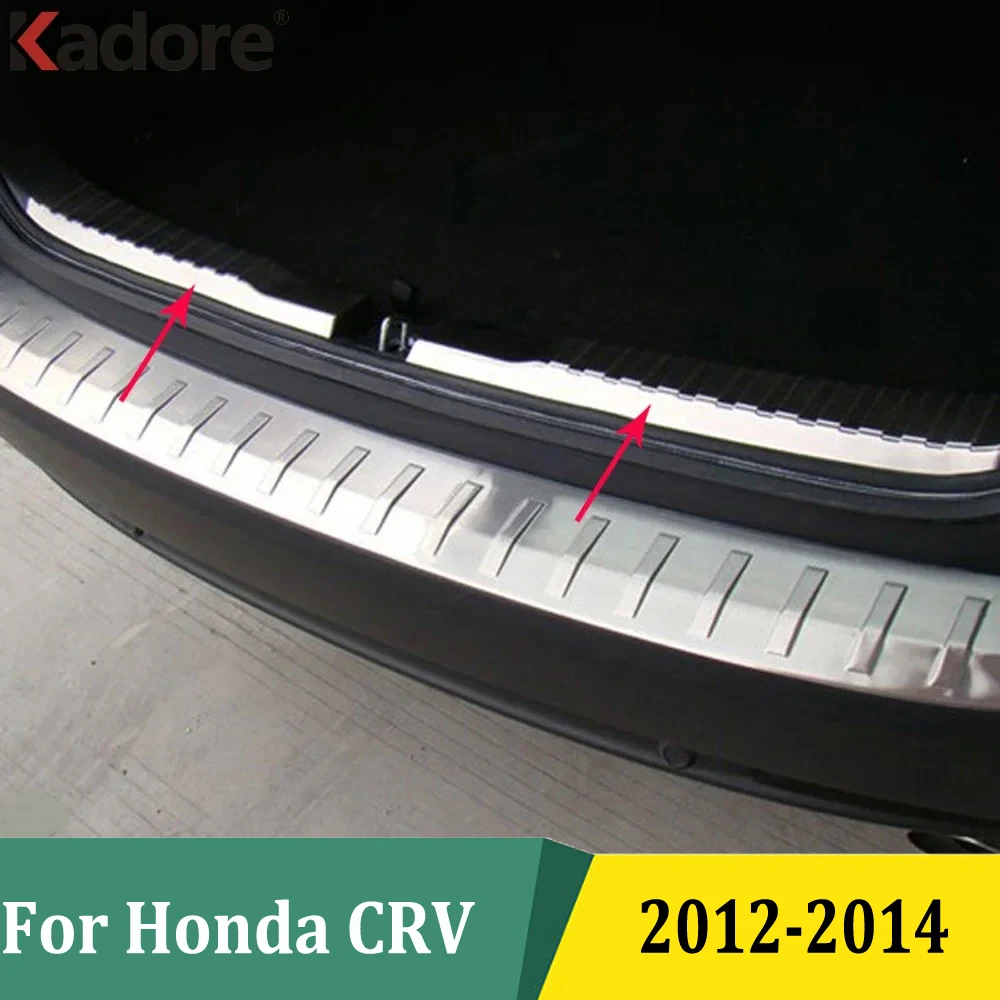 

For Honda CRV CR-V 2012 2013 2014 Rear Bumper Protector Sill Trunk Tread Plate Cover Trim Molding Car Inner Accessories