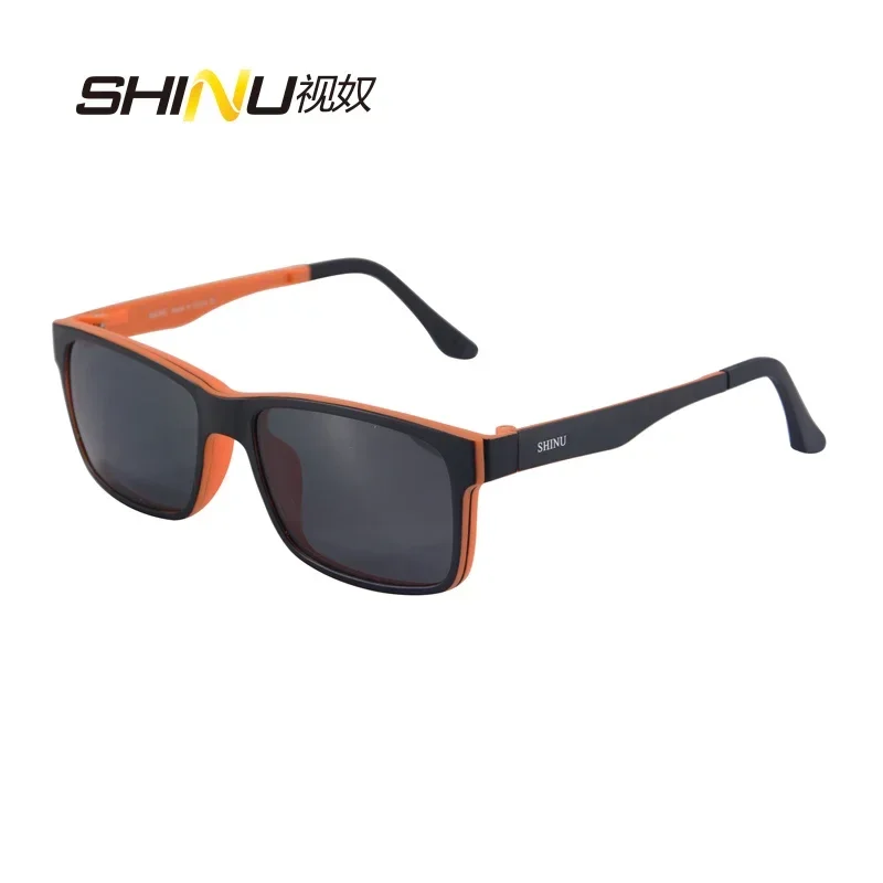 

SHINU clip on sun glassed for men polarized prescription luxury sunglasses with diopter myopia multifocal glasses near and far