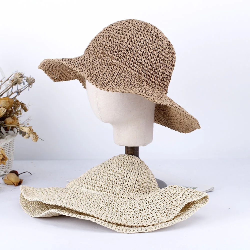 2023 Women\'s summer Beach cap hat pure color bucket hat cool women\'s hats for the sun sun hat Straw hat Hat for girl Hiking hat