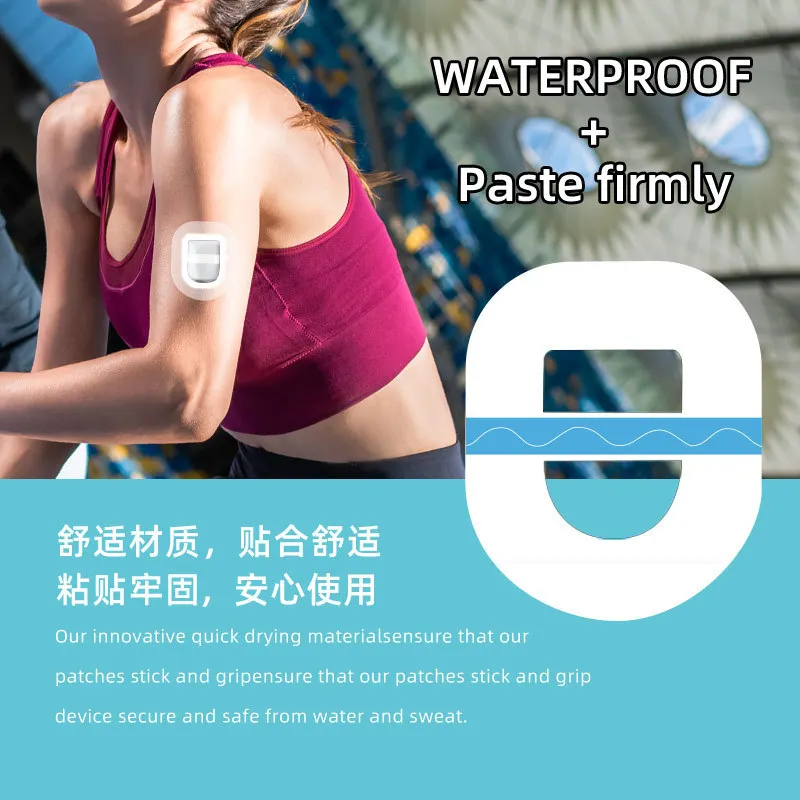 Diabetes sensor fixed sticker waterproof patch monitor probe protection stickerTransparent waterproof adhesive patch for Freesty