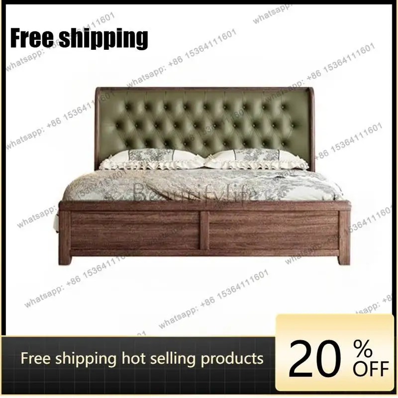 LJY Price Elegant Double Bed Couples Normal Soft Adults Storage Double Bed Modern Luxury Japanese Letto Matrimoniale Furniture