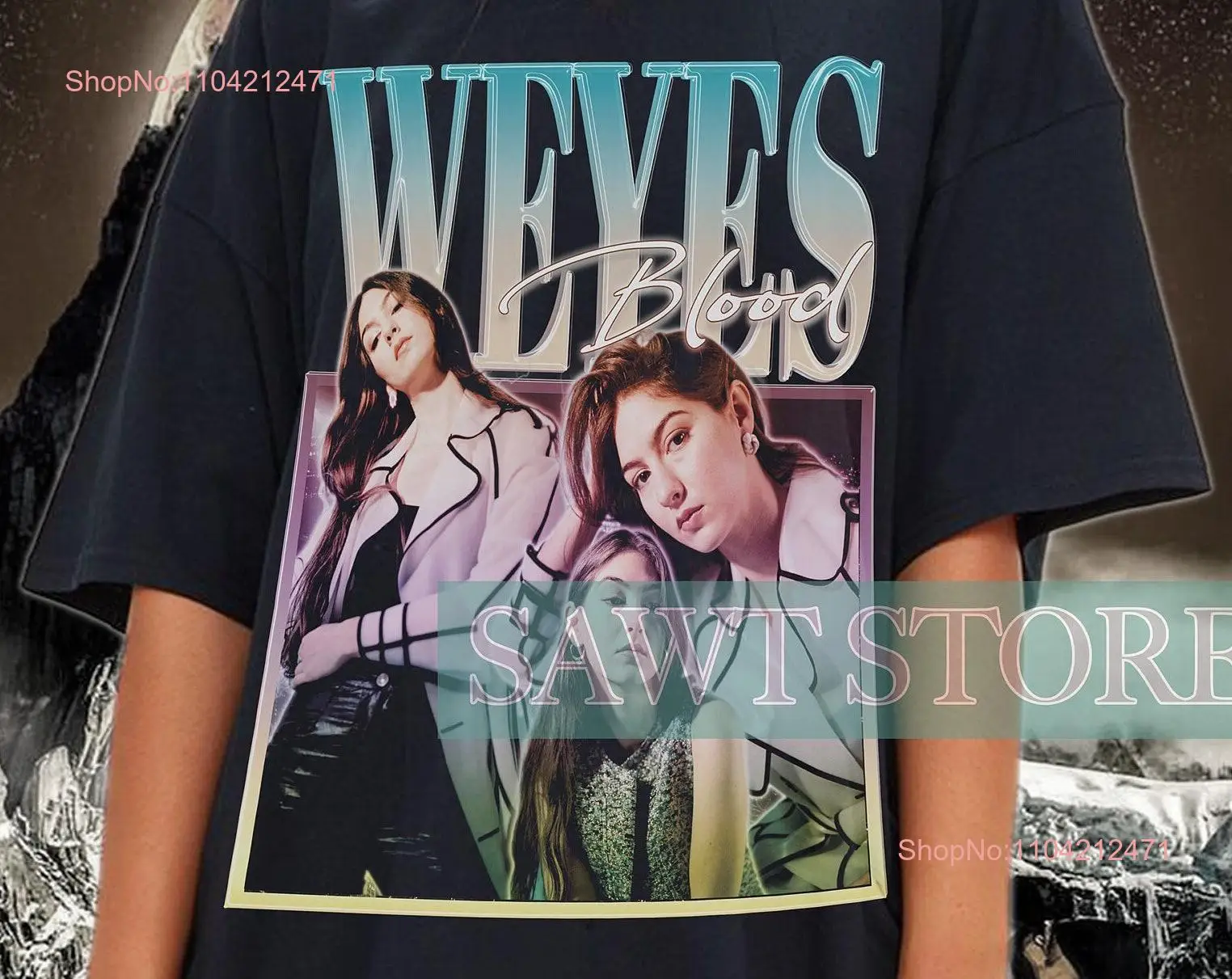 Weyes Blood T Shirt Merch Tour Fan Vintage Poster long or short sleeves