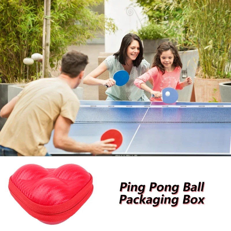 Table Tennis Box Container 3 Pingpong Storage Hard Box Organizers Table Tennis Carry Holder for Athletes Enduring