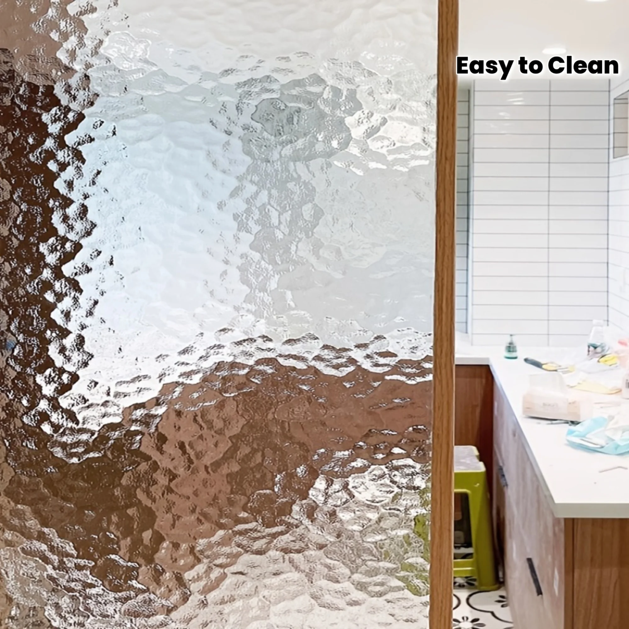 1 Rolle selbstklebende Fenster-Sichtschutzfolie, modernes Design, statisch haftende PVC-Folie für die Dekoration von Zuhause, Büro, Schlafzimmer, Wohnzimmer